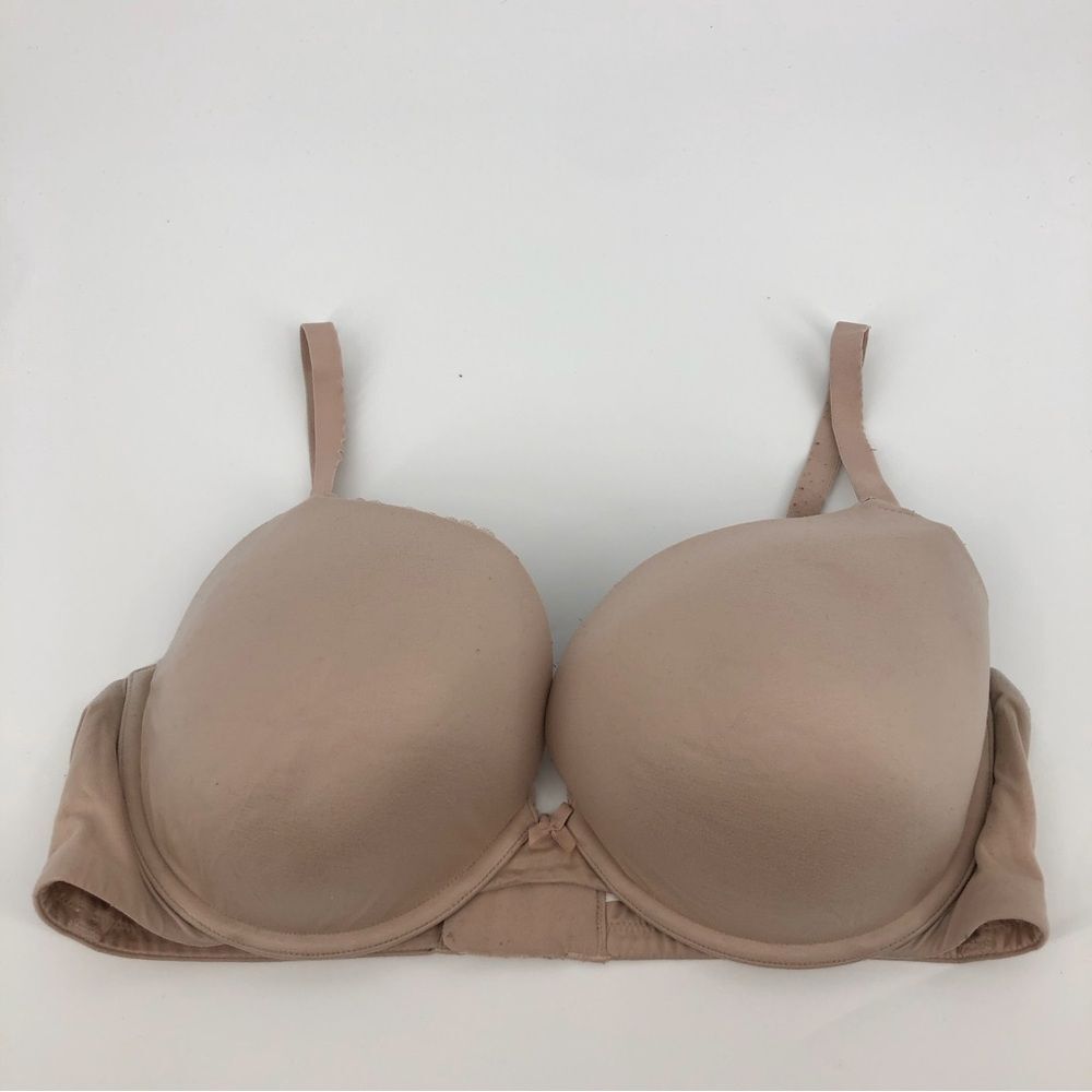Torrid Body Plunge Lightly Lined Straight Back Bra 40DD Beige‎ Nude 10945183